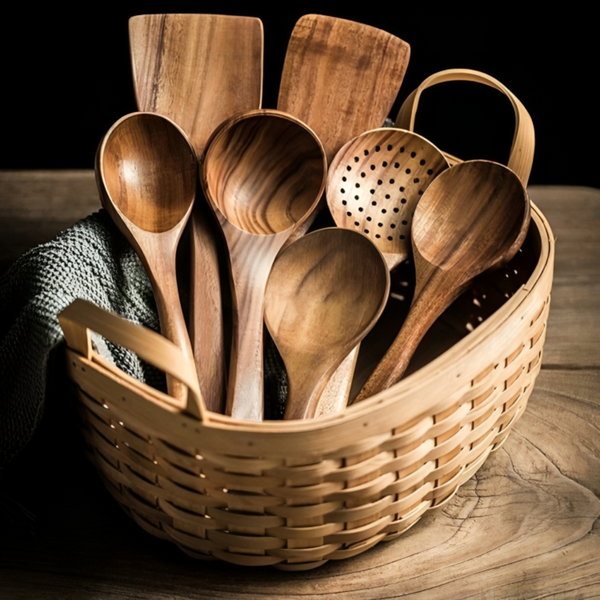 7pcs Wooden Utensil Set